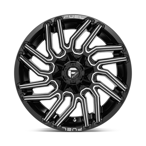 Fuel 1PC D773 TYPHOON 22X12 -44 6X135/6X139.7 GLOSS BLACK MILLED