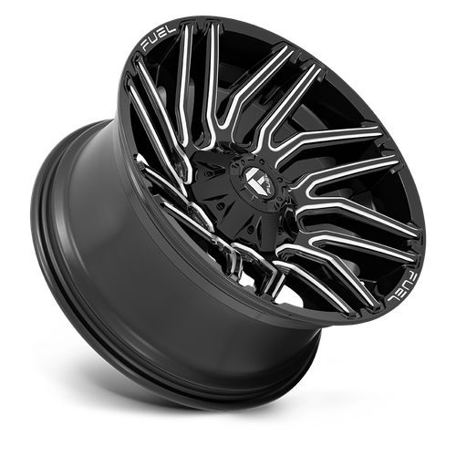Fuel 1PC D773 TYPHOON 20X10 -18 5X139.7/5X150 GLOSS BLACK MILLED