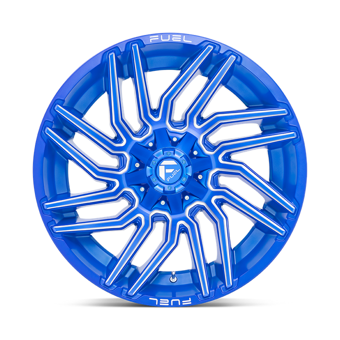Fuel 1PC D774 TYPHOON 22X12 -44 8X170/8X6.7 Anodized Blue Milled