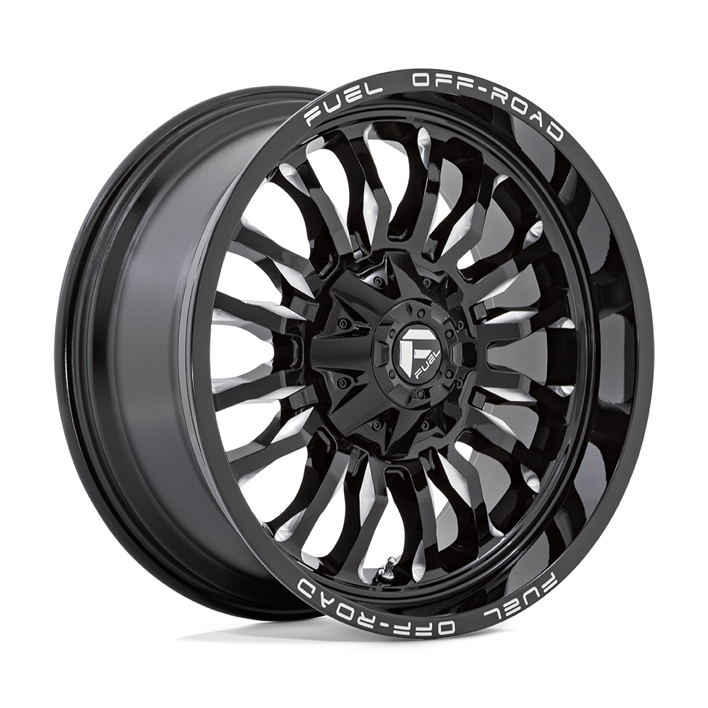 FUEL 1PC D795 ARC 20X10 -18 8X170/8X6.7 GLOSS BLACK MILLED