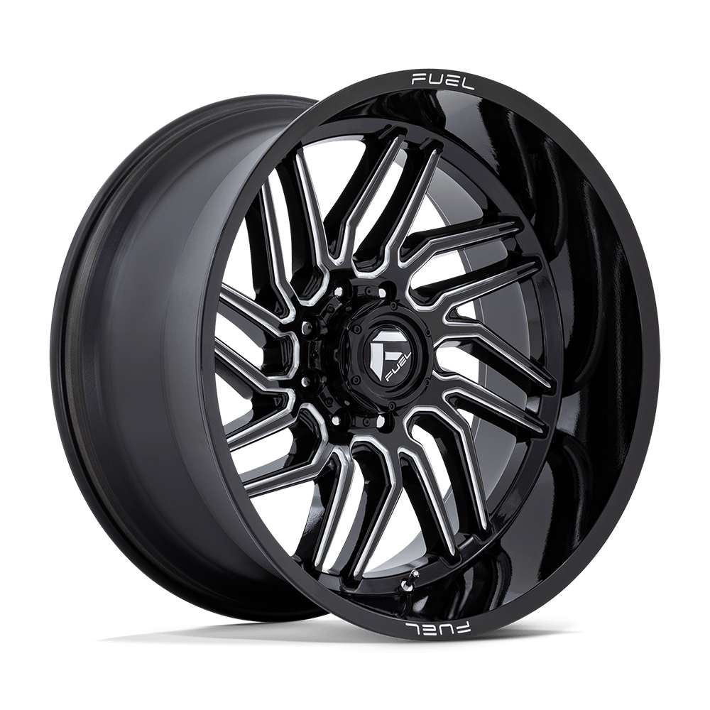 FUEL 1PC D807 HURRICANE 24X12 -44 8X170/8X6.7 GLOSS BLACK MILLED
