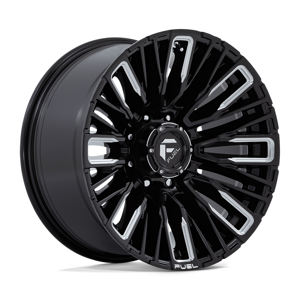 FUEL 1PC D849 REBAR 20X10 -18 8X165.1 GLOSS BLACK MILLED