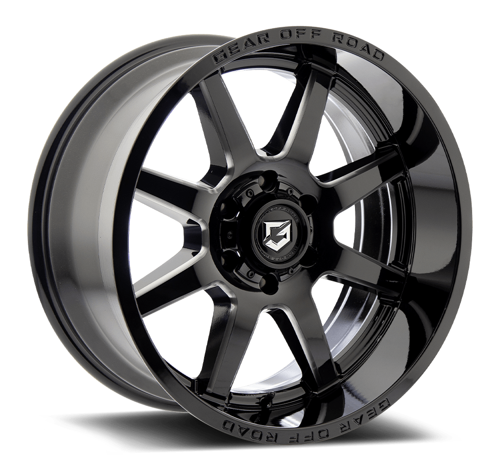 gear off road wheels 20x10 Black Milled Wheel Off-Road Pivot 762BM 6x5.5 -19 Aufsatzgestell für GN-Deckel - edge design MD Farbe:grün