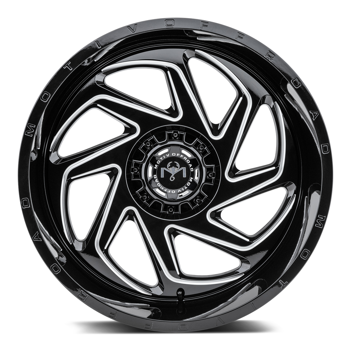 Motiv Off Road MORPH 20X9 +18 8X6.50 Black Milled w/Chrome Accents