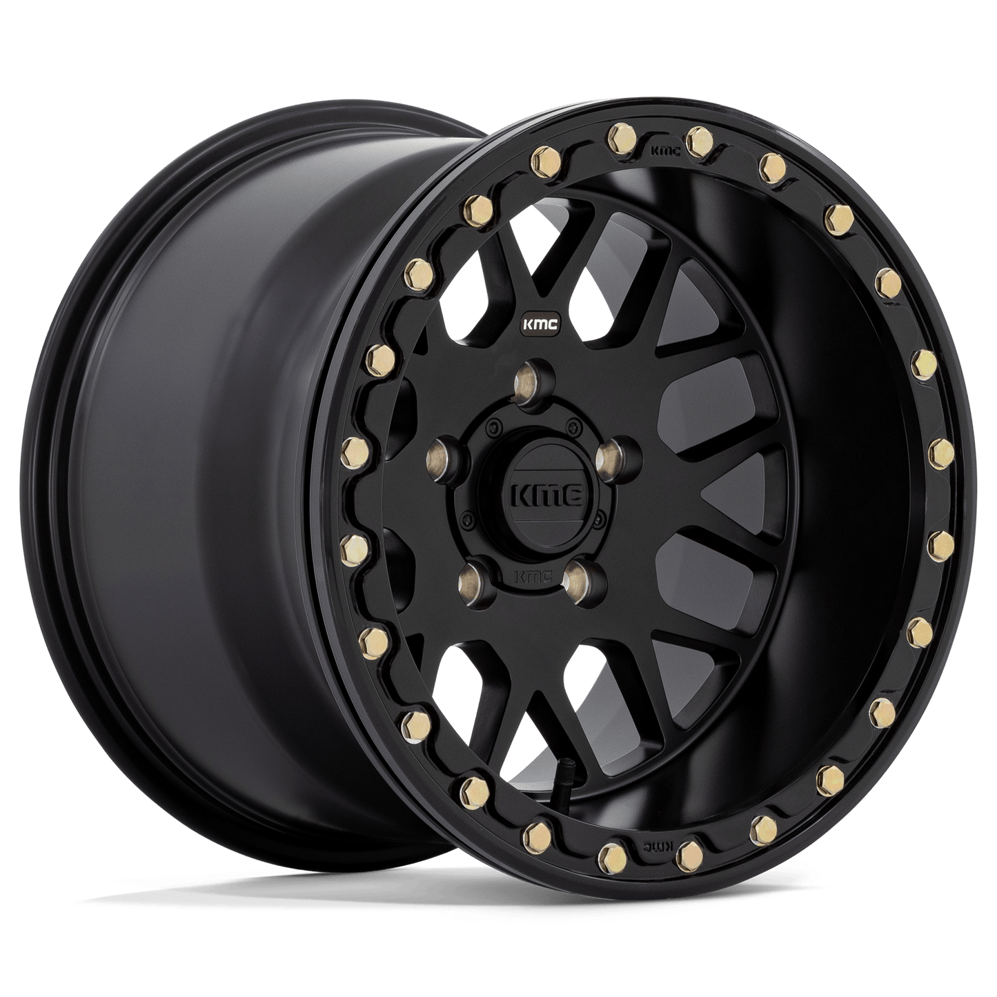 KMC POWERSPORTS KS235 GRENADE BEADLOCK 15X10 0 5X114.3 SATIN BLACK