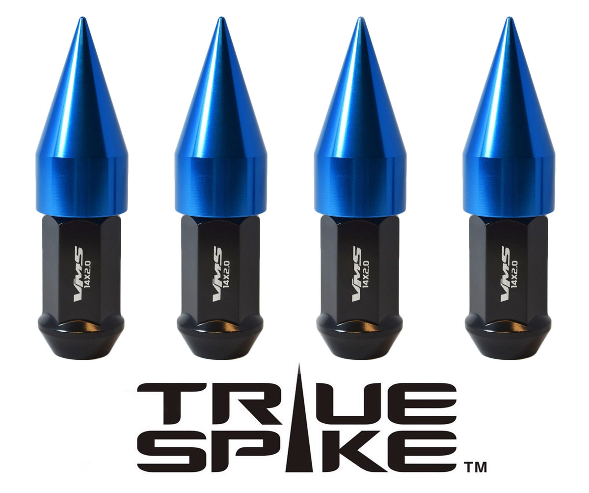 TRUE SPIKE Lug Nut Cap Aluminum-Spike 2 25mm Width 51mm Height Tip (4pc Set) LGC021