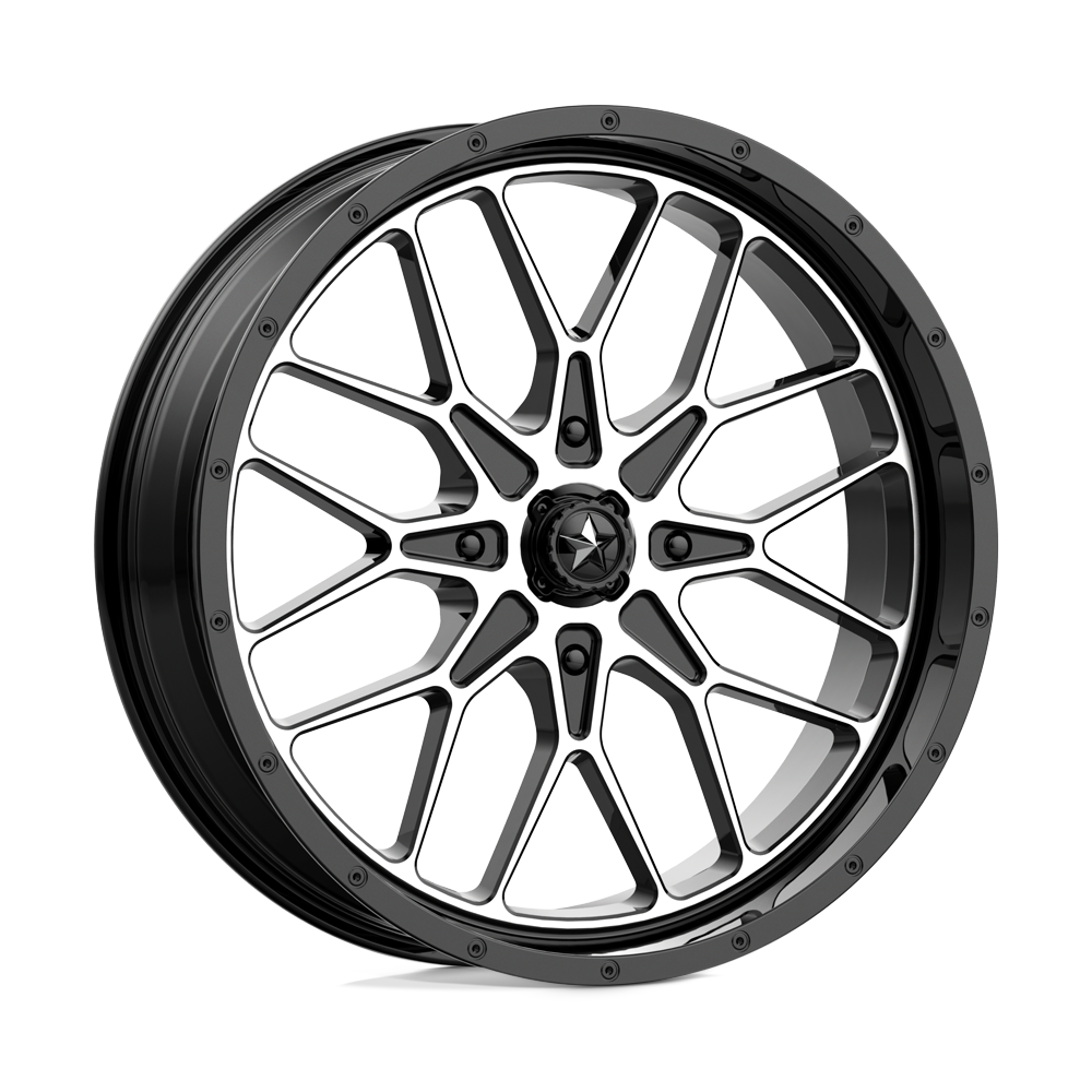 MSA OFFROAD WHEELS M45 PORTAL 15X7 10 4X156 GLOSS BLACK MACHINED