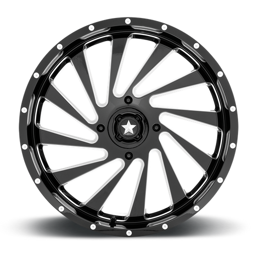 MSA Offroad Wheels M46 22X7 0 4X156/4X156 Gloss Black Milled