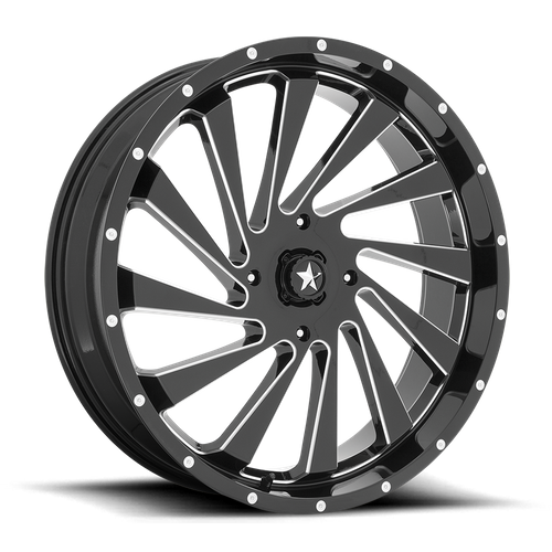 MSA Offroad Wheels M46 24X7 0 4X156/4X156 Gloss Black Milled