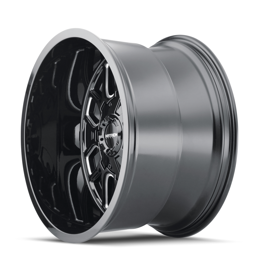 MAYHEM COGENT 8107 20X9 -8 6x135/6x139.7BLACK W/MILLED SPOKES