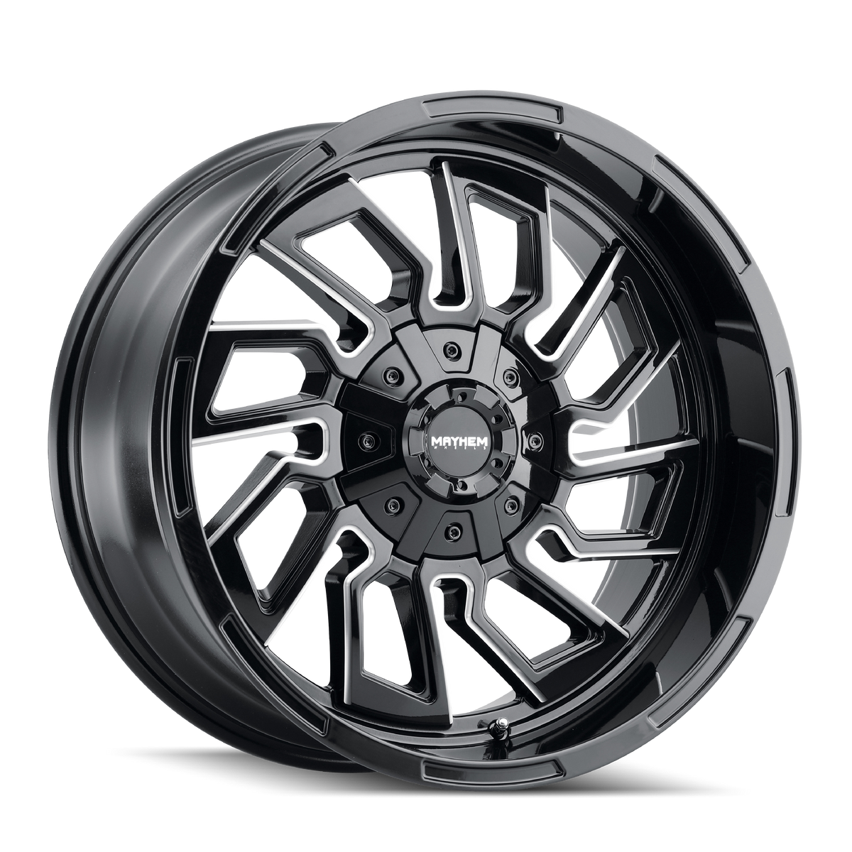 MAYHEM FLYWHEEL 8111 22X10 -19 6x135/6x139.7 BLACK W/MILLED SPOKES
