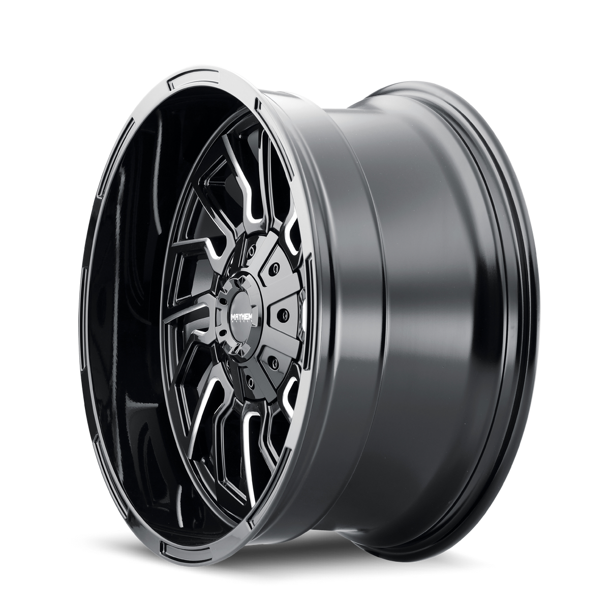 MAYHEM FLYWHEEL 8111 22X10 -19 6x135/6x139.7 BLACK W/MILLED SPOKES