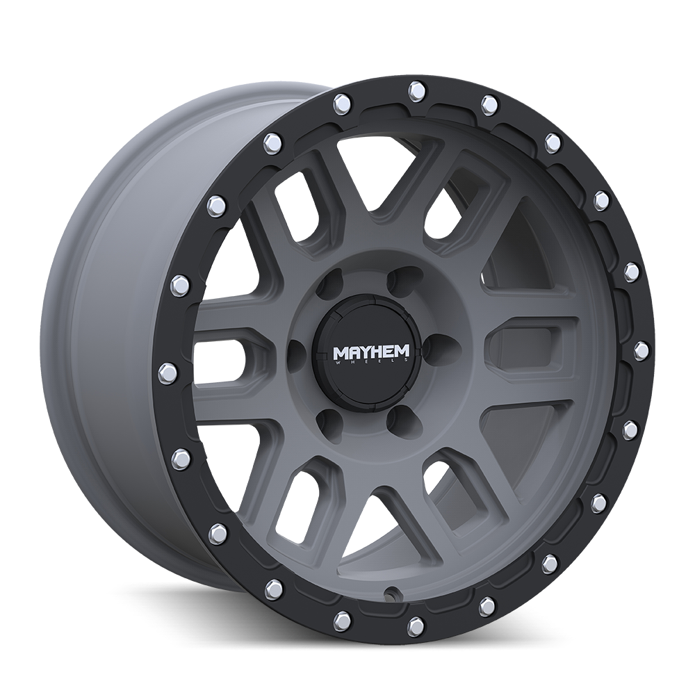 MAYHEM DELTA 8304 20X9 0 5x127 MATTE GUNMETAL W/ MATTE BLACK LIP