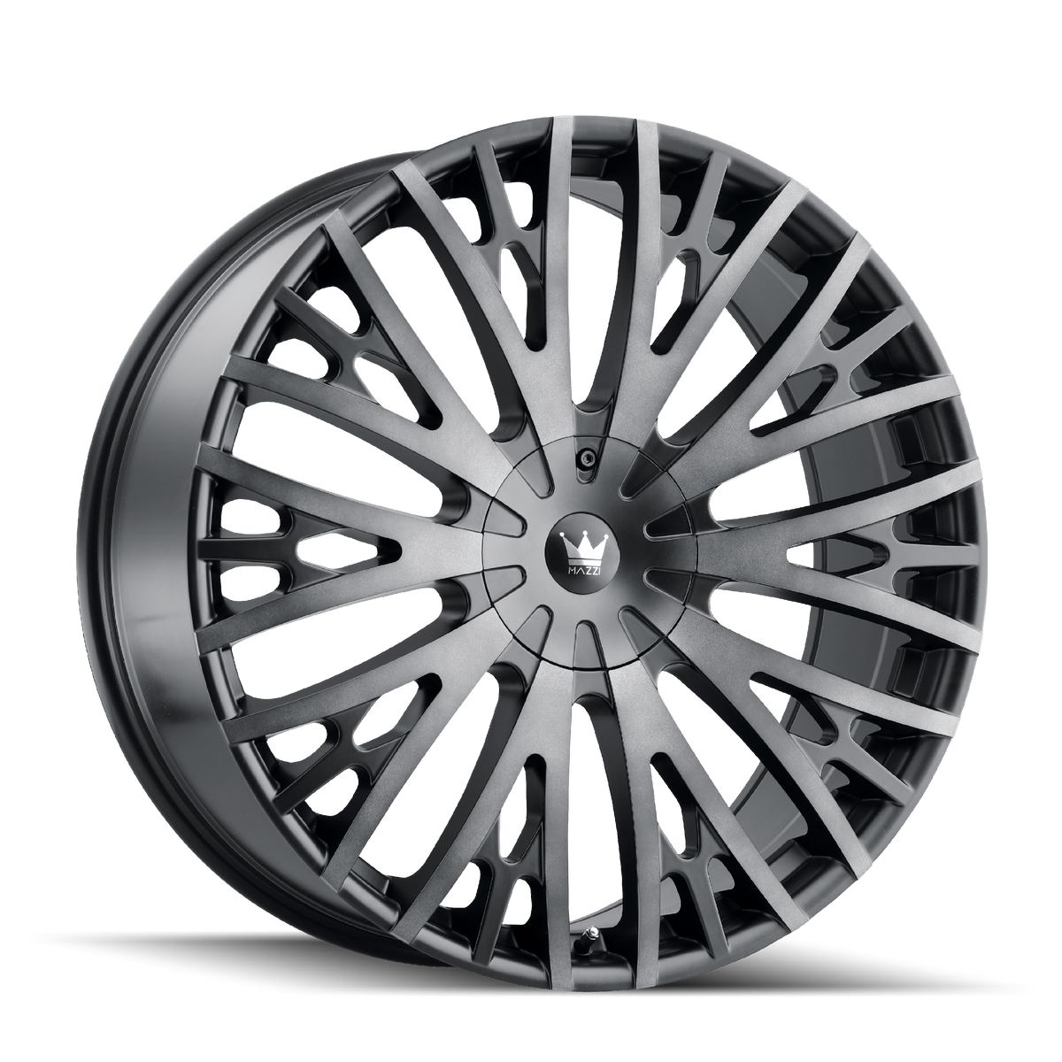 MAZZI TWIST TIE 373 18X8 35 5x108/5x114.3 MATTE BLACK W/DARK TINT