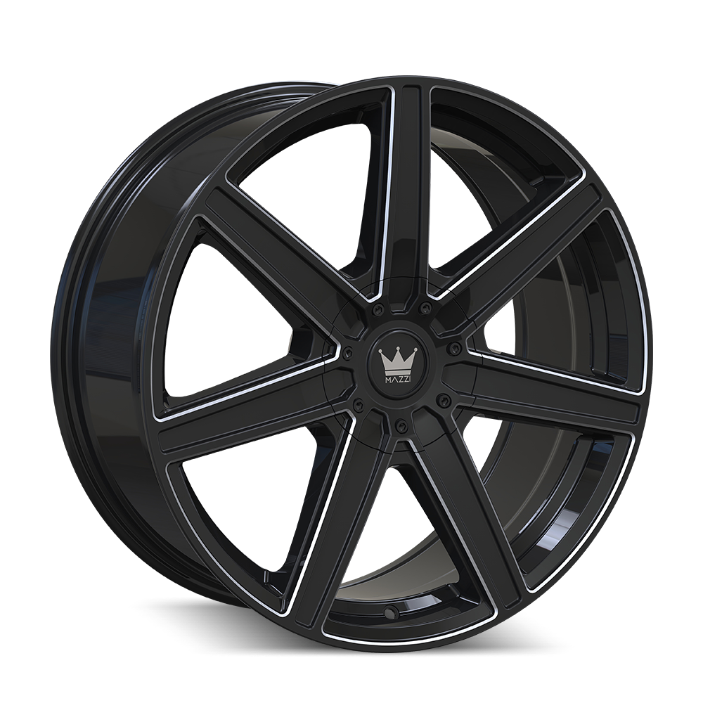 MAZZI LAGUNA 376 20X8.5 35 5x112/5x120 GLOSS BLACK/MILLED