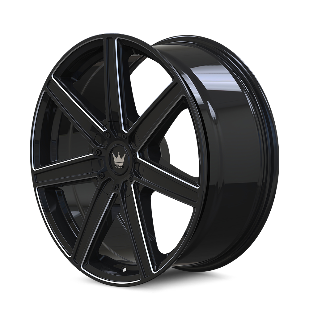 MAZZI LAGUNA 376 20X8.5 35 5x112/5x120 GLOSS BLACK/MILLED