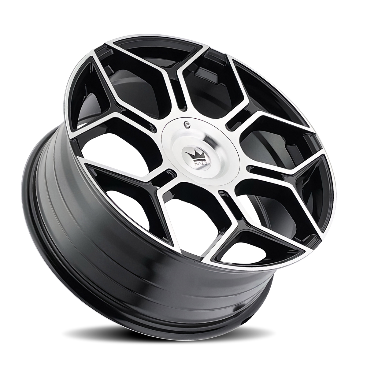 MAZZI LIBRA 20x8.5 35 5x108/5x114.3 GLOSS BLACK / MACHINED FACE