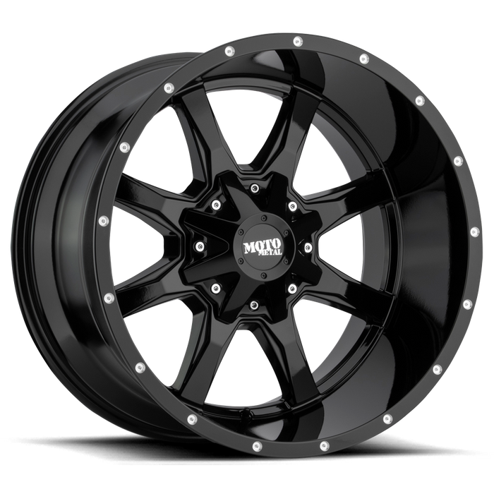 Moto Metal MO970 16X8 0 8X165.1/8X6.5 Gloss Black With Milled Lip