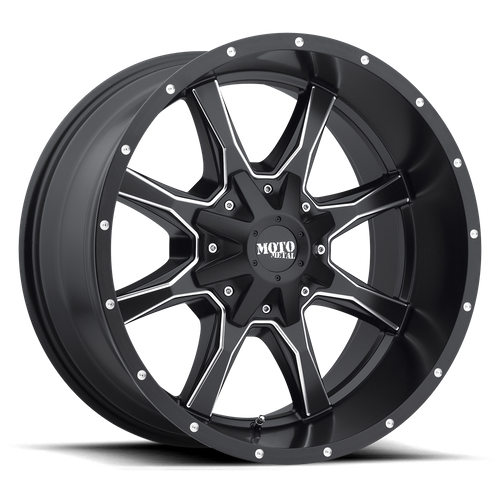 Moto Metal MO970 17X8 0 5X139.7/5X150 SEMI GLOSS BLACK MILLED