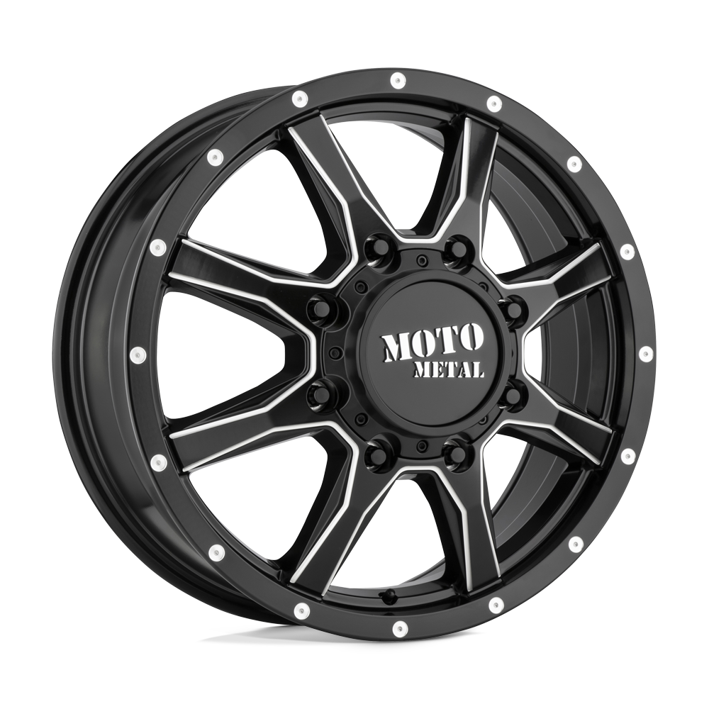 MOTO METAL MO995 20X8.25 127 8X165.1 SATIN BLACK MILLED - FRONT C-BORE 121.5
