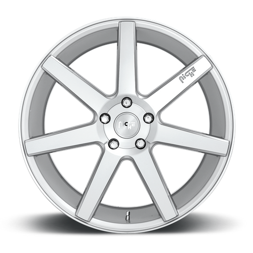 Niche 1PC M179 VERONA 20X9 18 5X115/5X115 GLOSS SILVER MACHINED