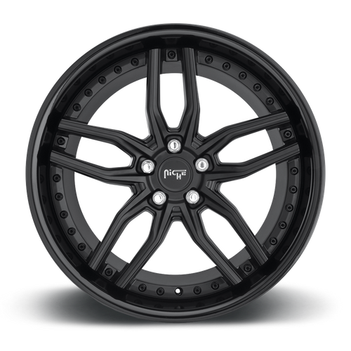 Niche 1PC M194 METHOS 19X9.5 48 5X112 GLOSS BLACK MATTE BLACK