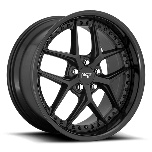 Niche 1PC M226 VICE 19X8.5 42 5X112/5X112 GLOSS BLACK MATTE BLACK