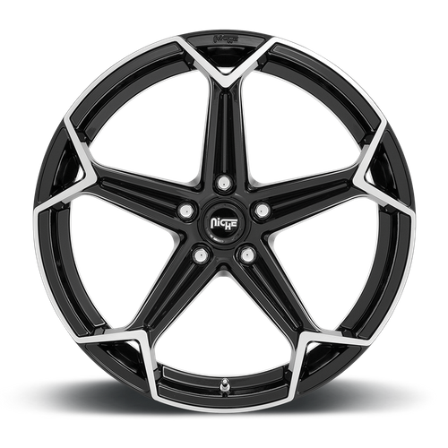 Niche 1PC N259 ARROW 20X9 38 5X112/5X112 Gloss Black Brushed