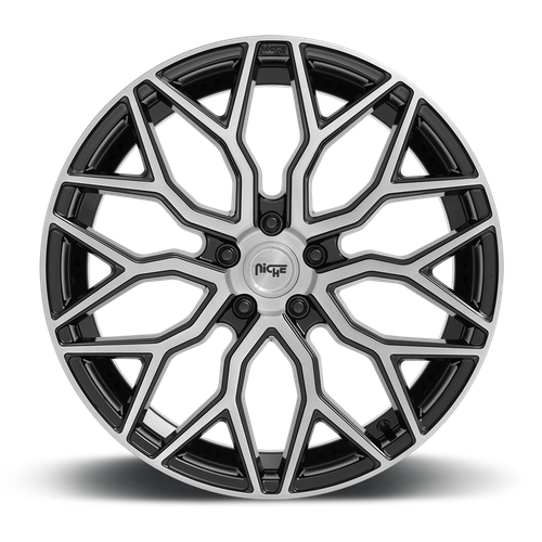 Niche 1PC M262 MAZZANTI 22X10 30 5X120/5X4.72 GLOSS BLACK BRUSHED FACE