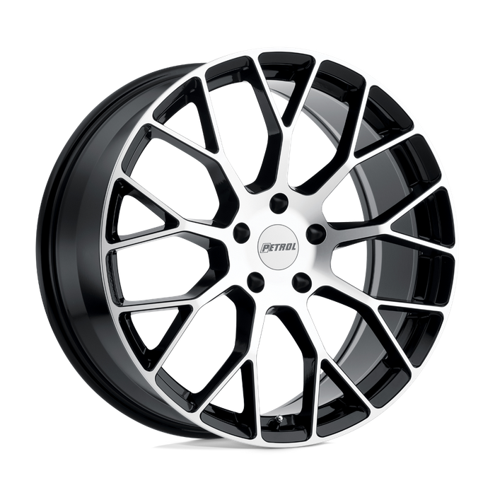 Petrol P2B 19X8 32 5X112/5X112 GLOSS BLACK W/ MACHINED FACE