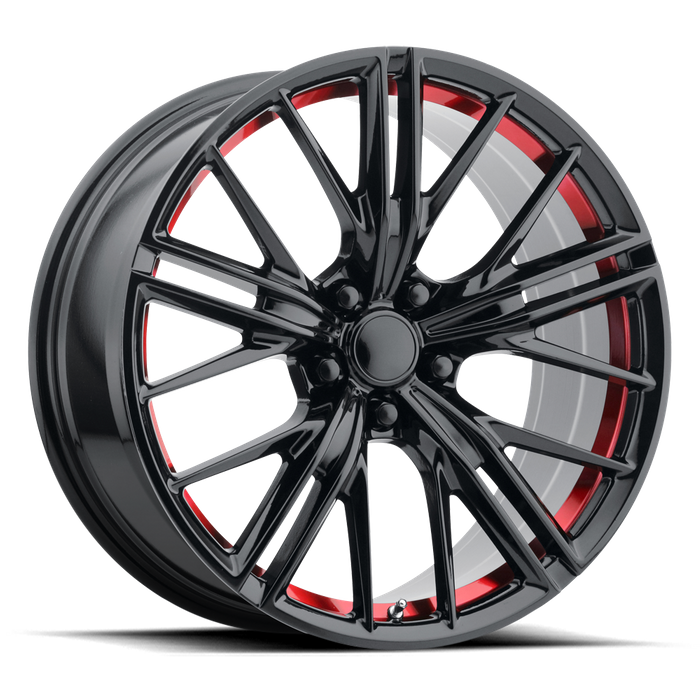 OE Creations PR194 20X11 43 5X120/5X4.72 Gloss Black Red Machined
