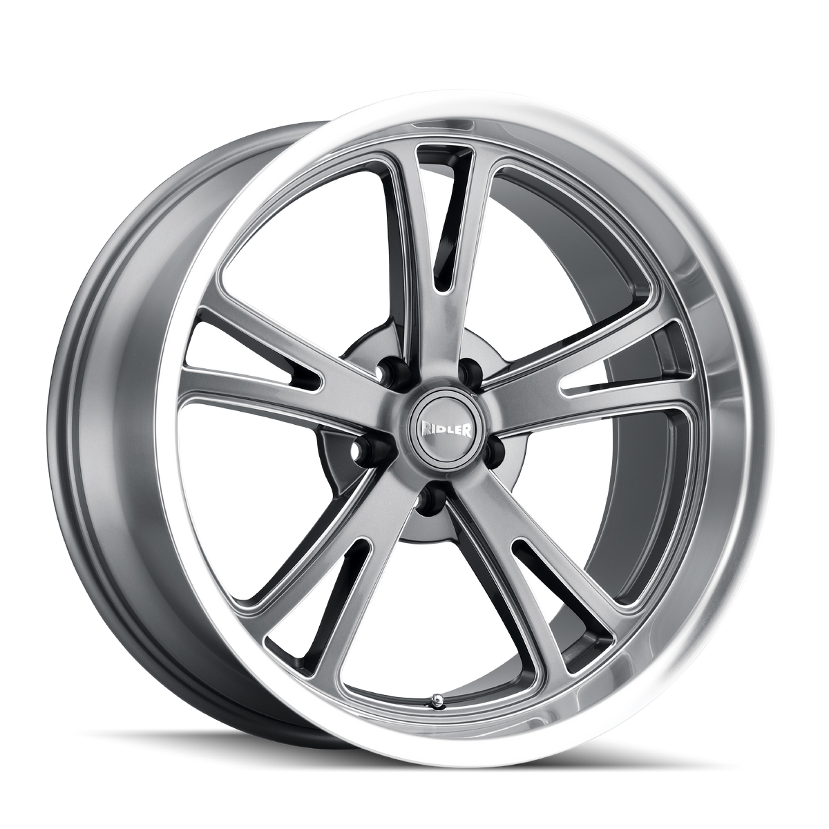 RIDLER 606 17X8 0 5x127 GREY W/MACHINED LIP