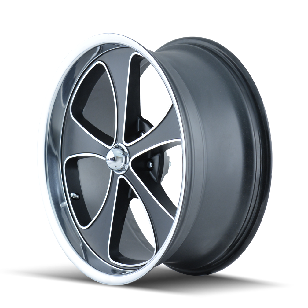 RIDLER 645 645 20X8.5 0 5x120.65 MATTE BLACK/MACHINED FACE/POLISHED LIP