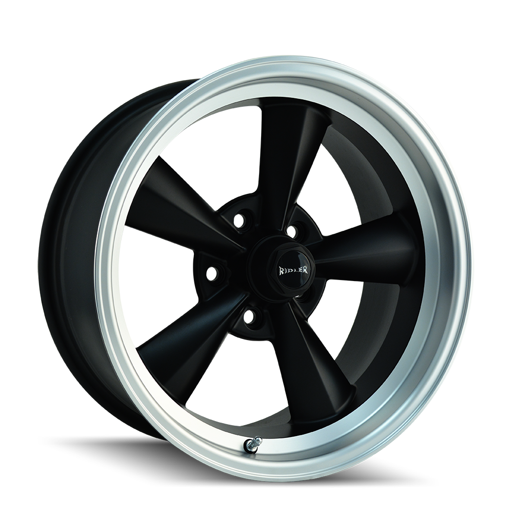 RIDLER 675 675 17X8 0 5x120.65 MATTE BLACK/MACHINED LIP