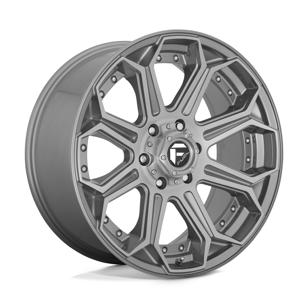 FUEL 1PC D705 SIEGE 20X9 20 5X139.7 BRUSHED GUN METAL TINTED CLEAR