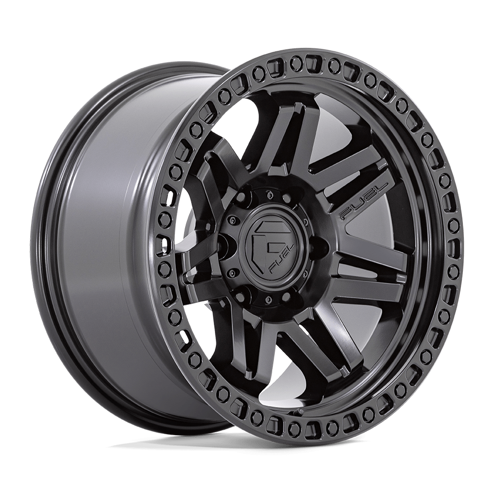 FUEL 1PC D810 SYNDICATE 17X9 1 6X139.7 BLACKOUT C-BORE 106.1