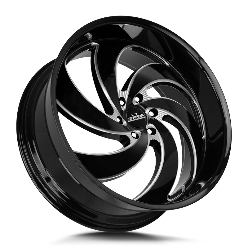 Strada Street Classics C06 24x10 24 6x139.7 Gloss Black Milled