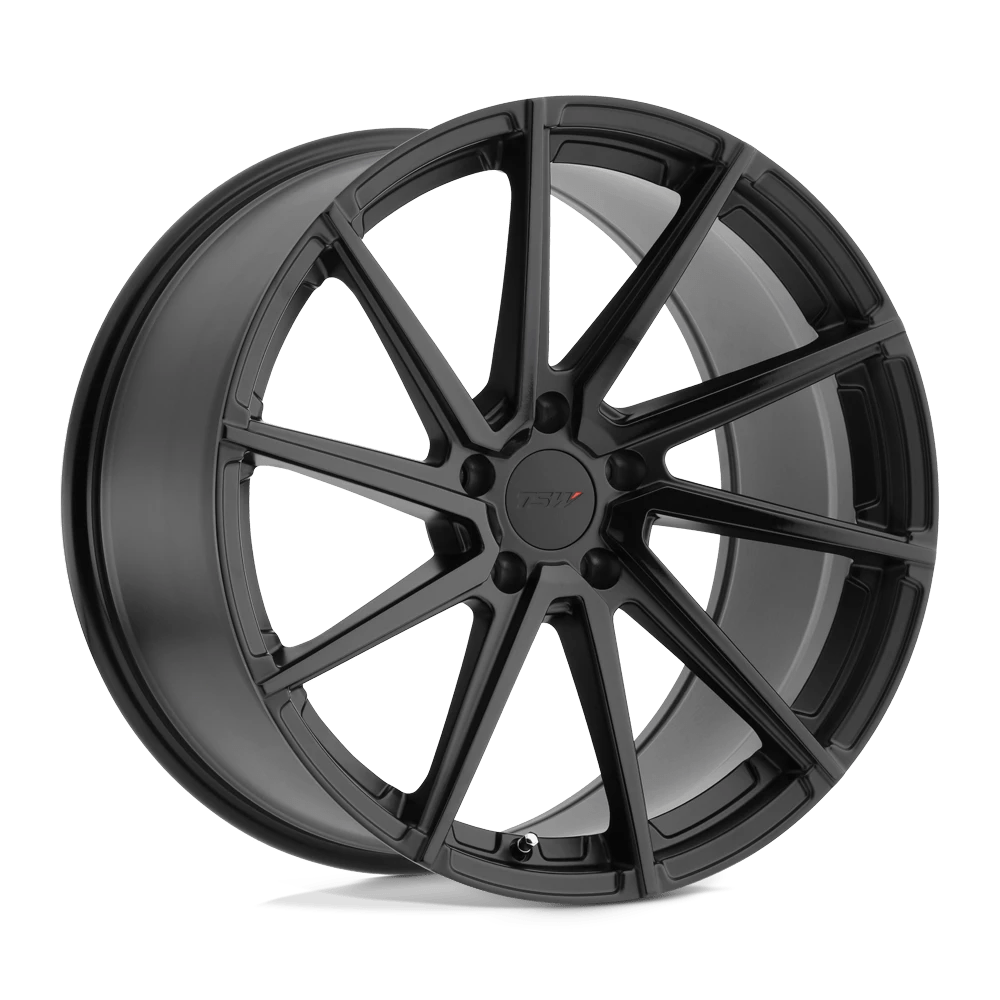 TSW WATKINS 20X10 25 5X112 DOUBLE BLACK - MATTE BLACK W/ GLOSS BLACK FACE