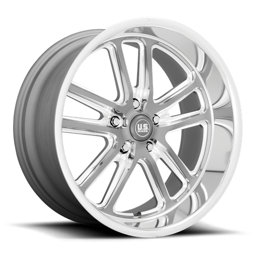 US Mag 1PC U130 BULLET 24X10 5 5X120.65/5X4.75 Textured Gun Metal With Milled Edges