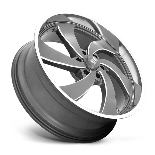 US Mag 1PC U133 DESPERADO 24X9 25 6X139.7 ANTHRACITE MILLED DIAMOND CUT MILLED