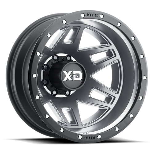 XD XD130 MACHETE DUALLY 17X6.5 -155 8X200/8X200 Matte Gray Black Ring