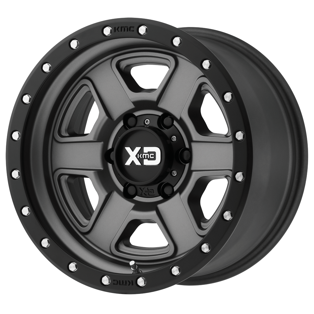 XD XD133 FUSION OFF-ROAD 17X9 -12 8X165.1/8X6.5 Satin Gray With Satin Black Lip