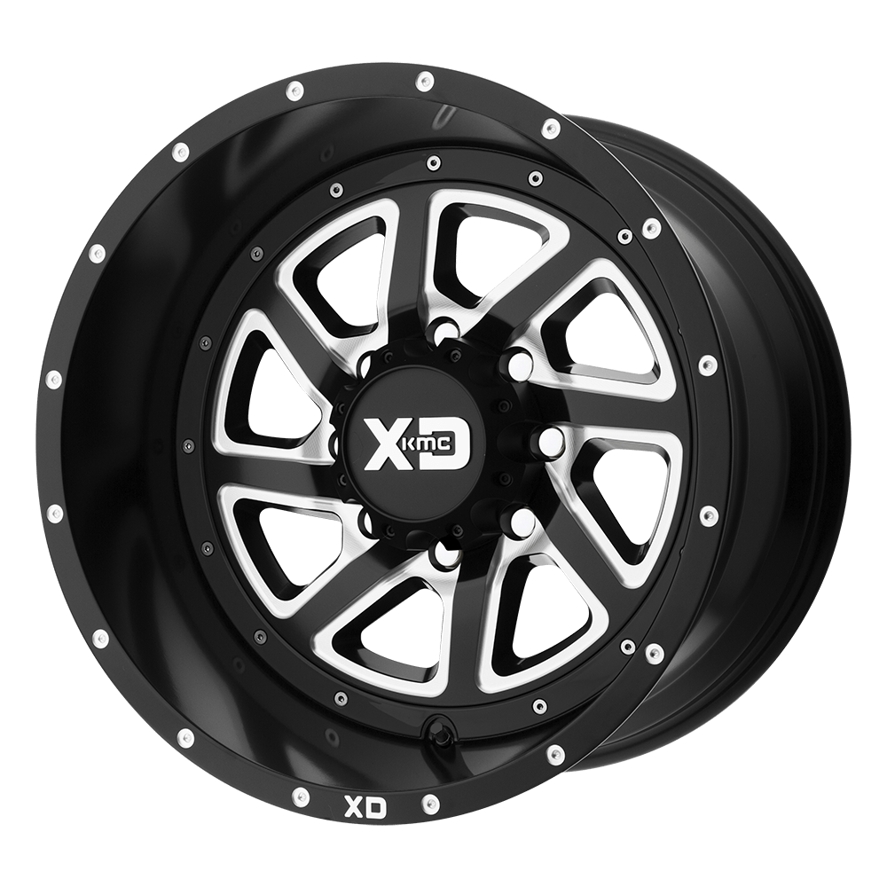 XD XD833 RECOIL 17X9 18 5X127/5X5.0 Satin Black Milled With Reversible Ring