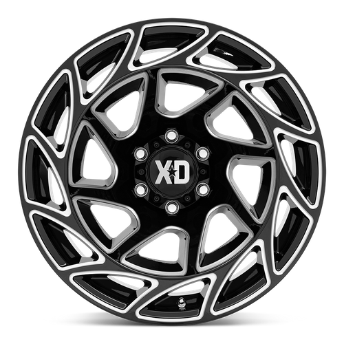 XD XD860 ONSLAUGHT 20X12 -44 6X139.7 GLOSS BLACK MILLED