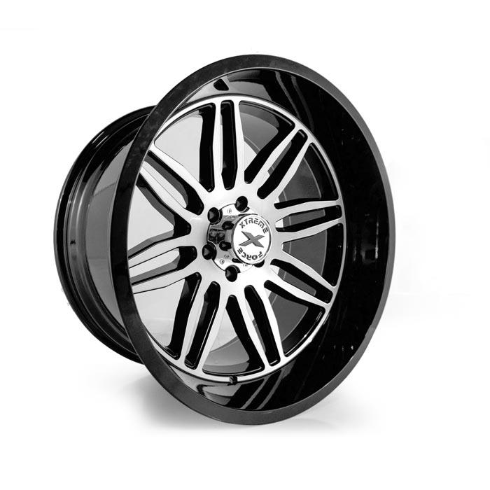 Xtreme Force XF-5 24x14 -76 8x165.1 (8x6.5) Black and Brushed Face