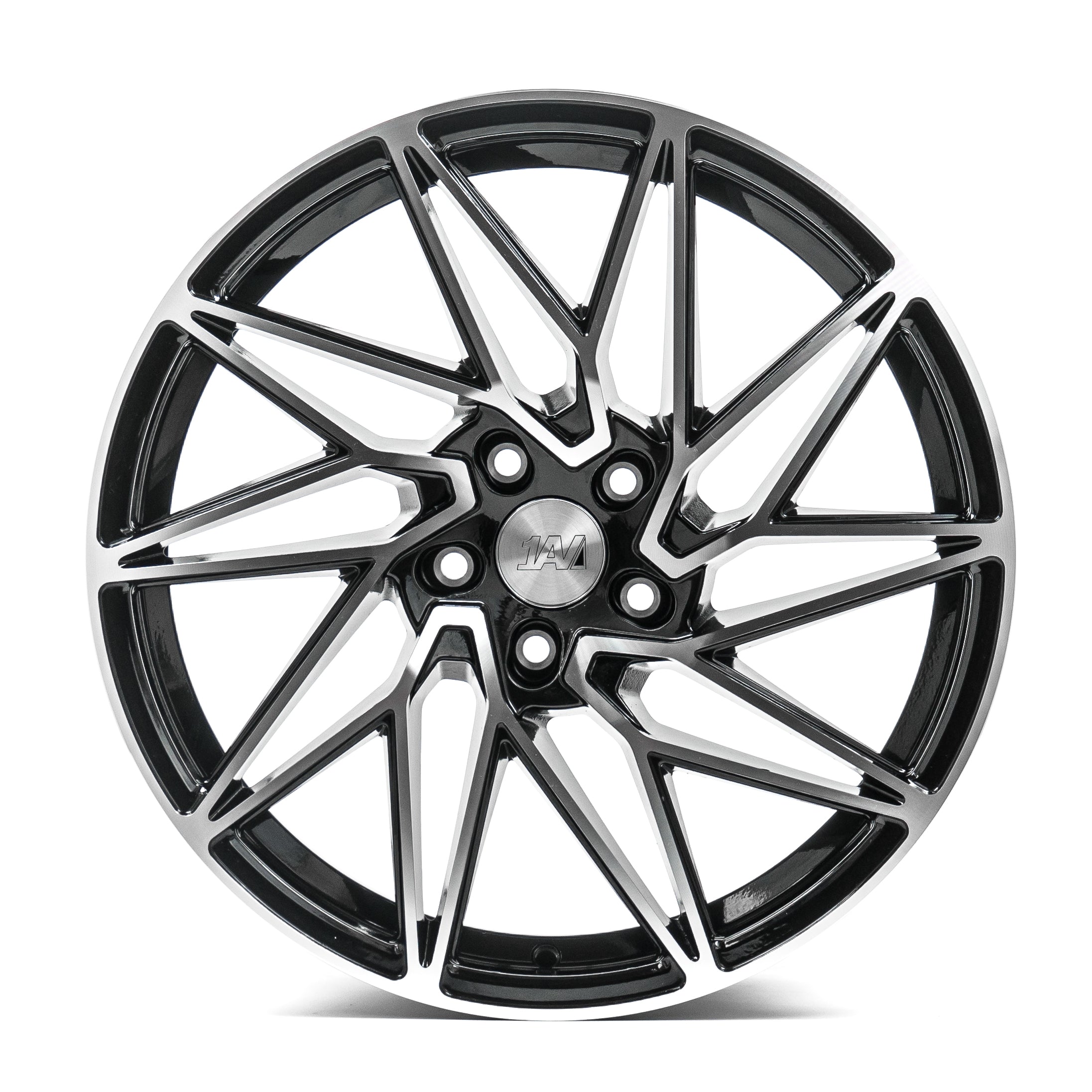 AXE ZX10 18X8 40 BLANK BLACK AND POLISHED FACE Wheels Below Retail