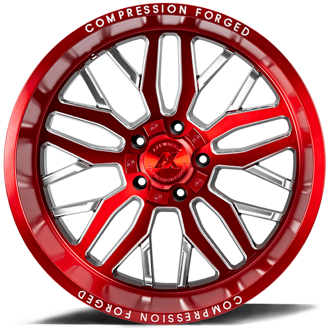AXE Compression Forged Off-Road AX1.2 22x14 -76 6x135/6x139.7 (6x5.5) Candy Red Milled