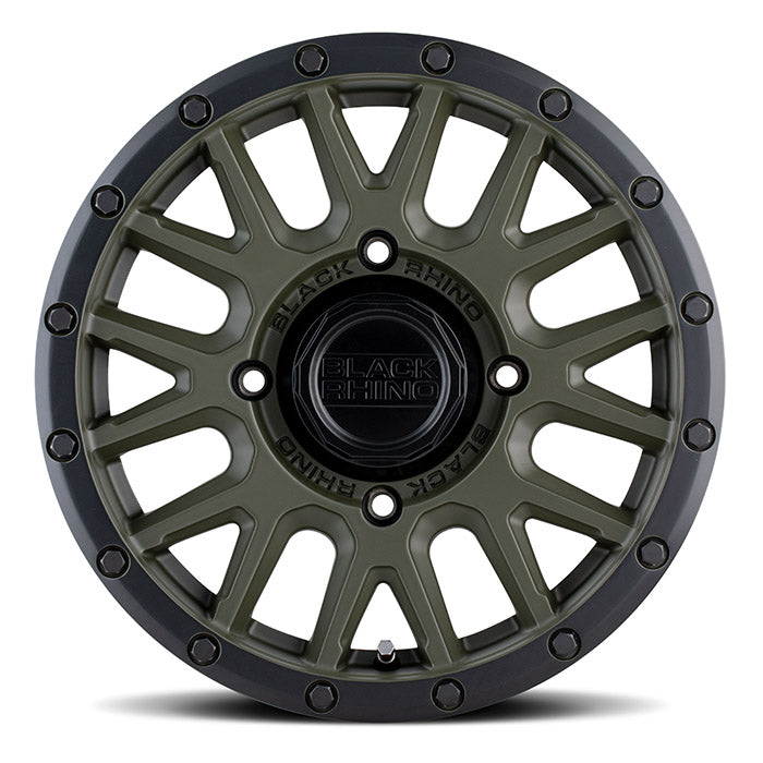 Black Rhino Powersports LA PAZ UTV 15X7 36 4X137 OLIVE DRAB GREEN WITH BLACK LIP