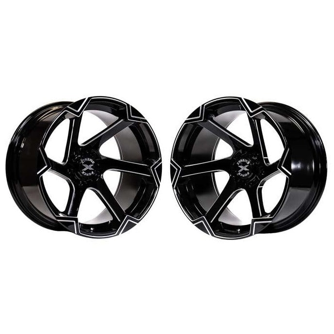Xtreme Force XF-11 22x12 -51 6x139.7 (6x5.5)/6x135 Black and Milled L