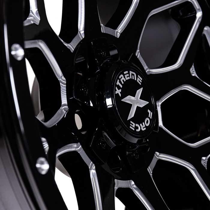 Xtreme Force XF-12 22x12 -51 6x139.7 (6x5.5)/6x135 Black and Milled